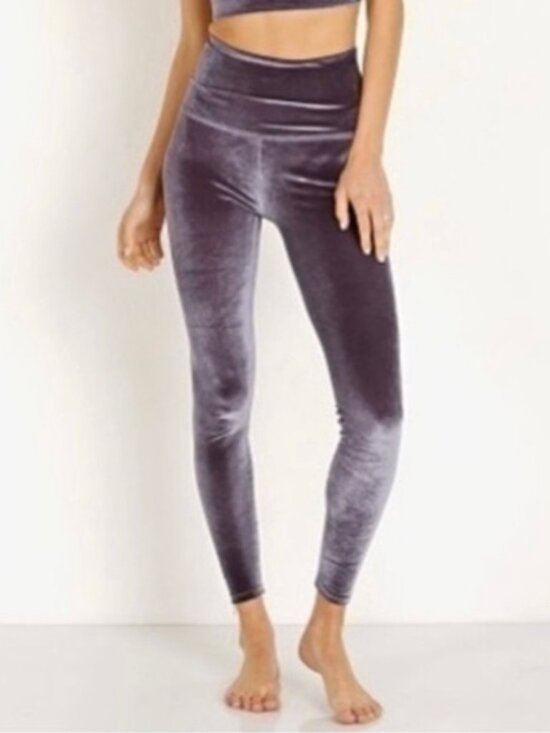 Beyond Yoga Pants - Beyond Yoga | Velvet Motion High Waisted Midi Legging Deep Amethyst | Size XS